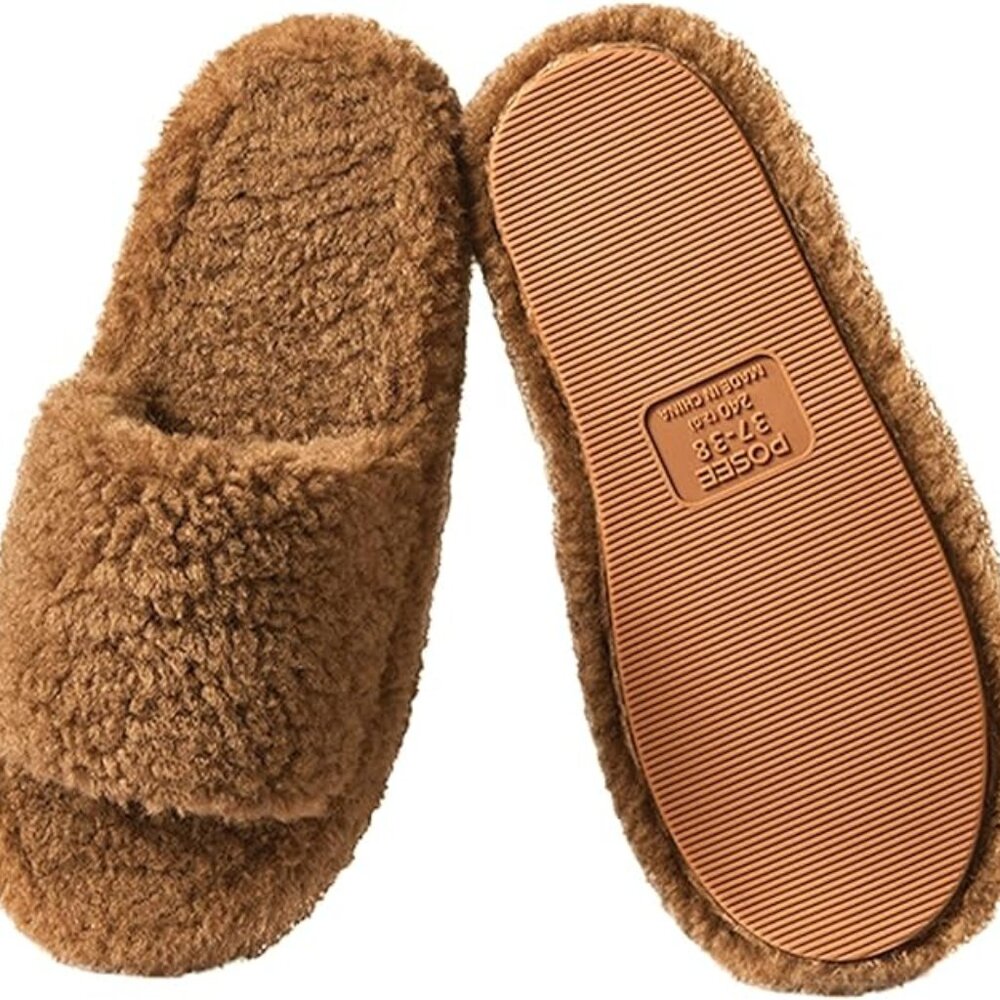 possee Fuzzy Memory Foam Slippers